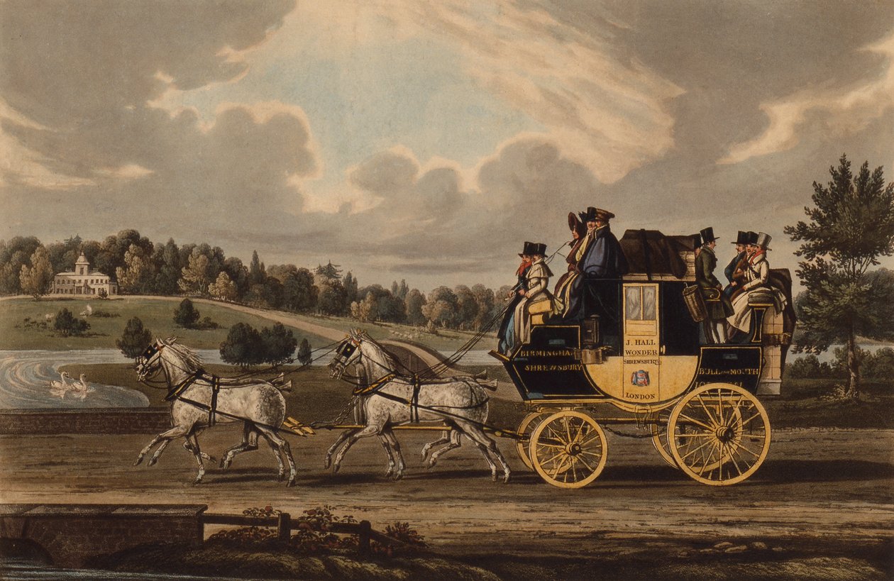 De Birmingham Wonder Stage Coach door James Pollard