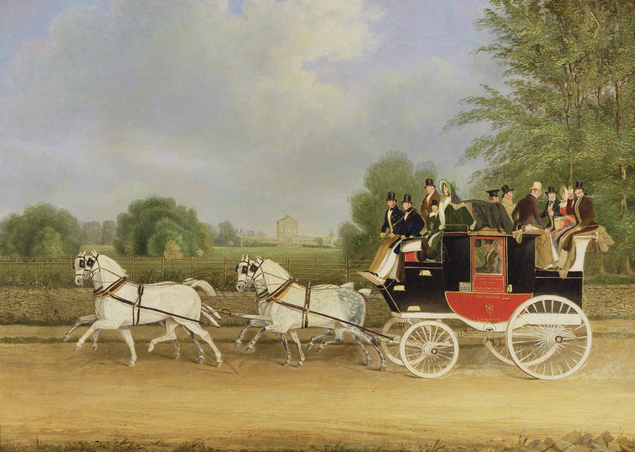 De London-Farringdon Koets die Buckland House, Berkshire Passeert door James Pollard