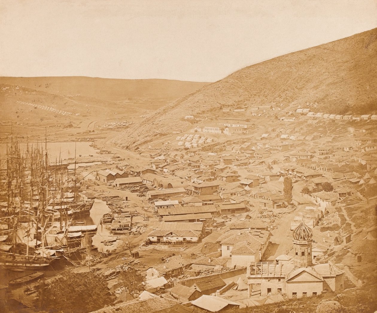 Balaklava kijkend naar het noorden, 1855 door James Robertson