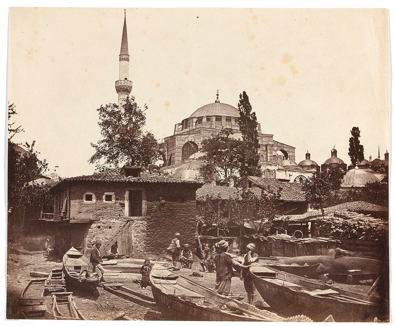 „Trap van Tophanna“ [Istanbul. Moskee met één minaret] door James Robertson