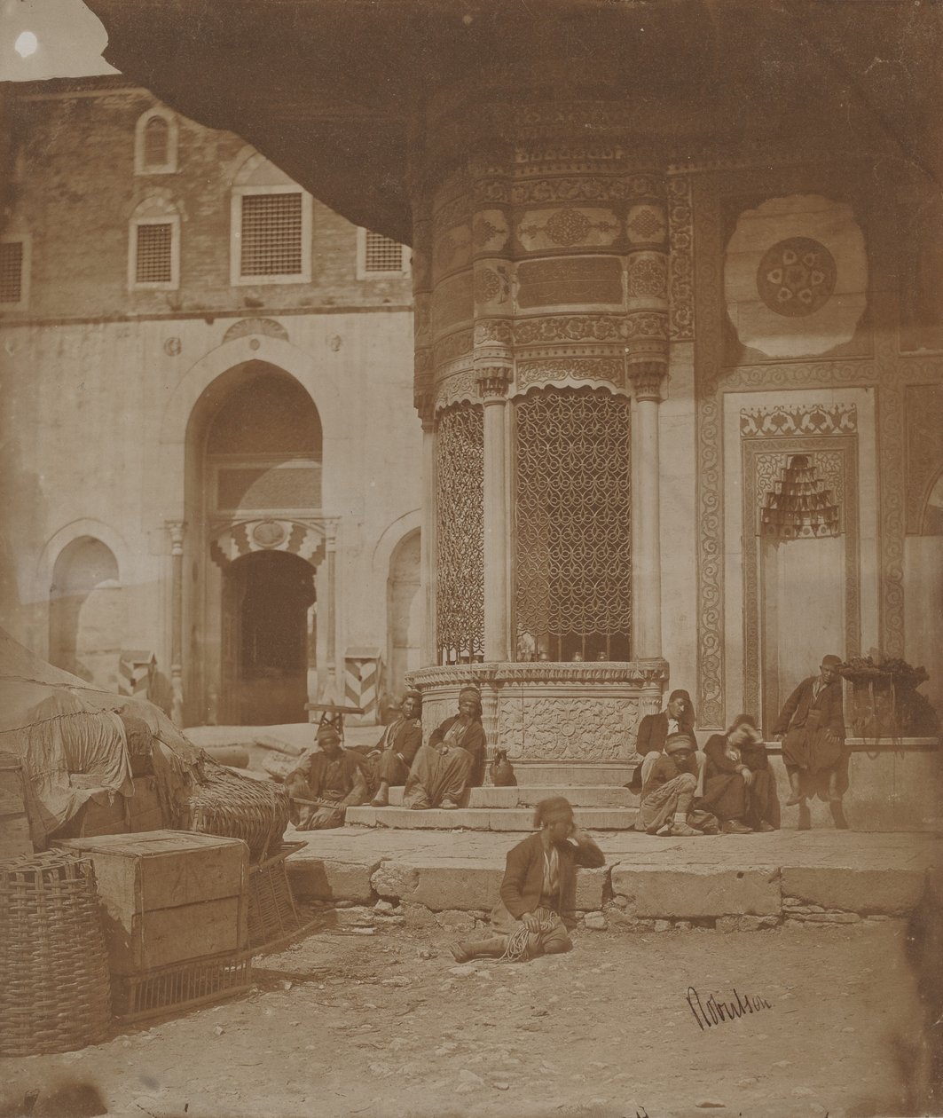 Poort naar het Keizerlijk Paleis en Fontein van Ahmed III door James Robertson