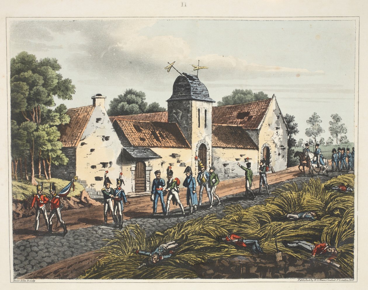 De Boerderij bij Mont St Jean door James Rouse