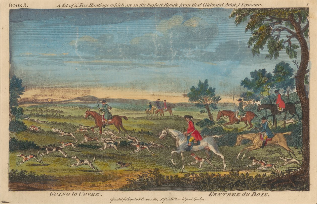 Satz von zwölf: 4 Fuchsjagden. 4 Hirschjagden. 4 Hasenjagden door James Seymour