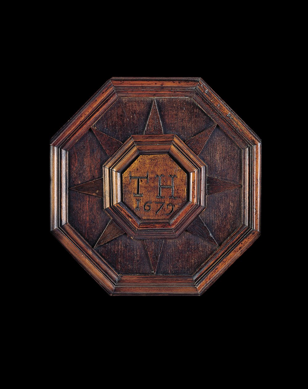 De Joseph en Bathsheba Pope gesneden en aangebrachte kostbaarhedenkast, Salem, Massachusetts, 1679 door James Symonds