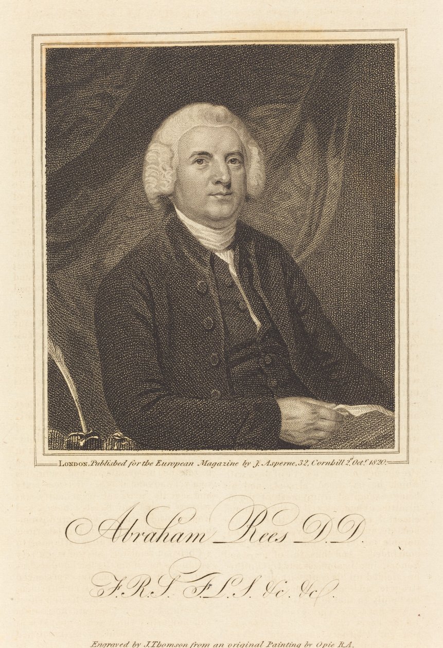 Abraham Rees, D.D. door James Thomson after John Opie