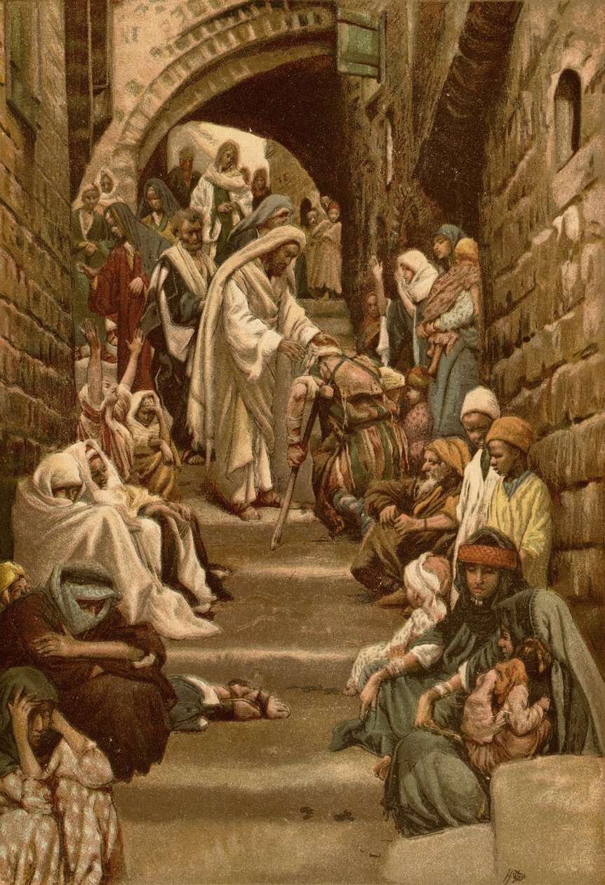 In de dorpen werden de zieken tot Hem gebracht door James Tissot