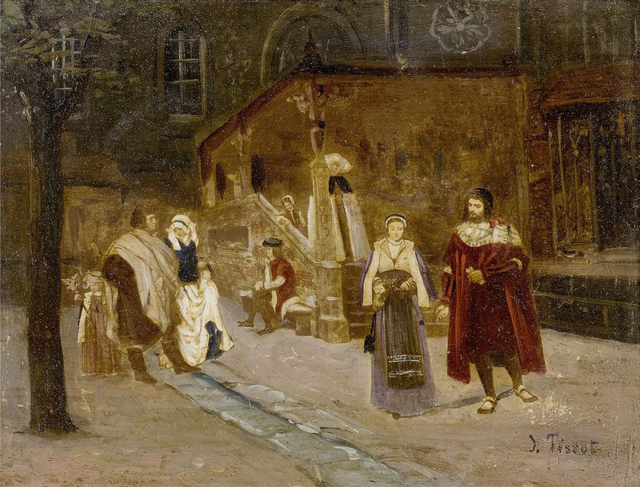 James Tissot Faust en Margarethe door James Tissot