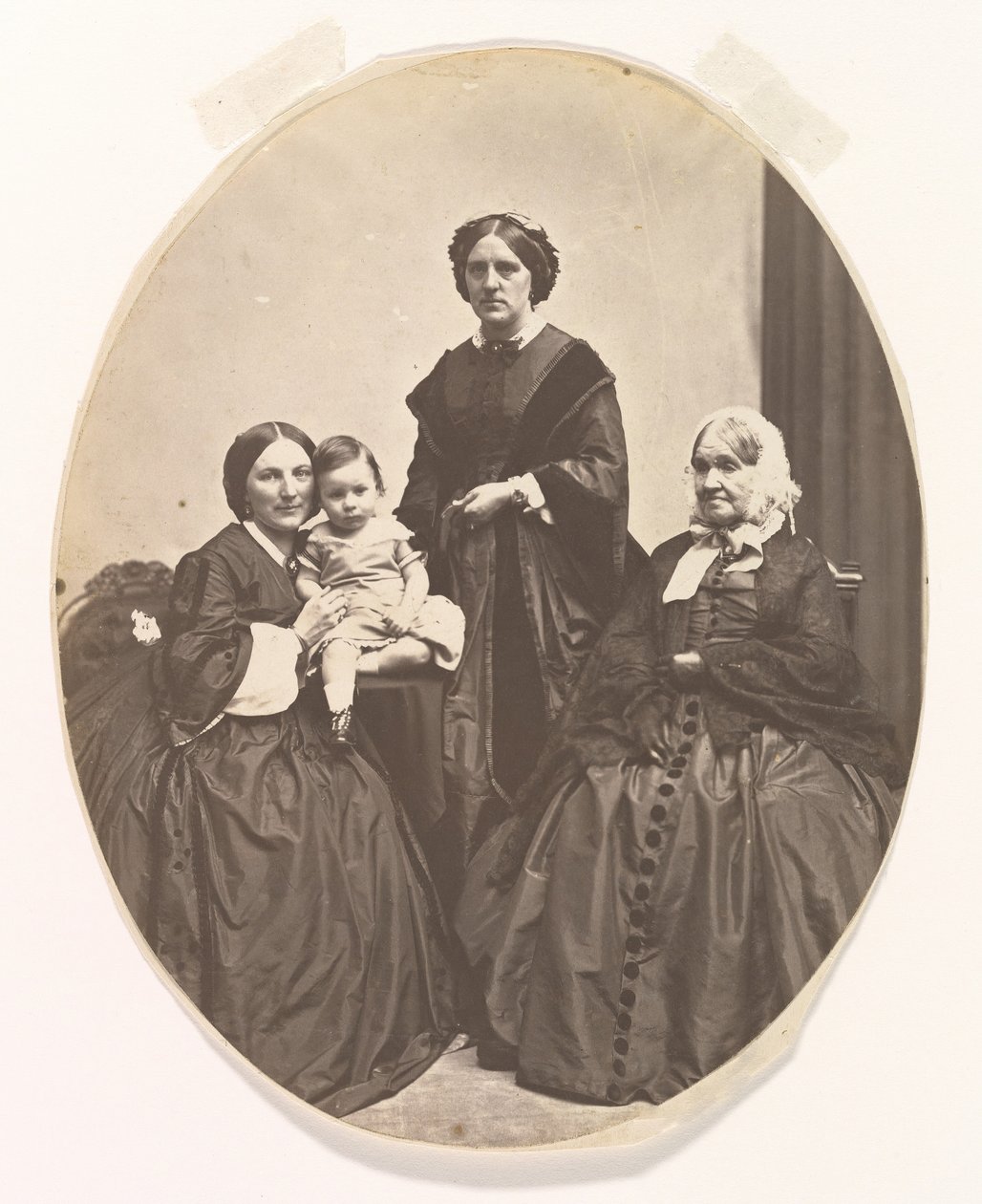 Vier generaties, ca. 1860 door James Wallace Black