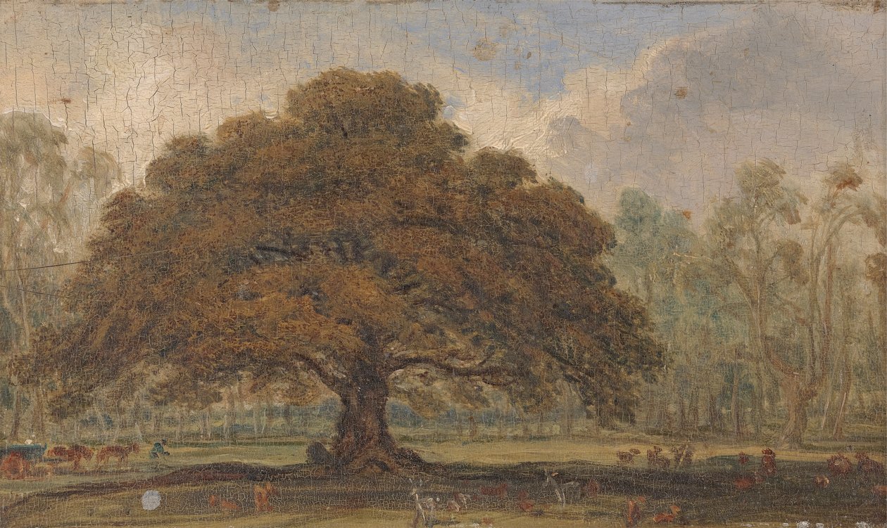 Landschap met Herten onder 