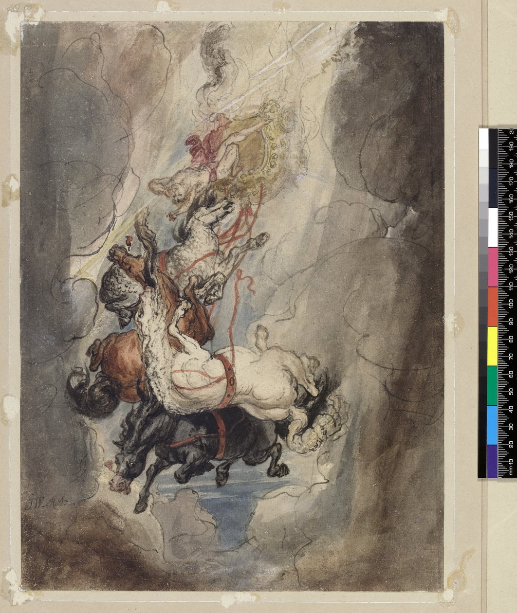 Studie voor de val van Phaethon, ca. 1808 door James Ward