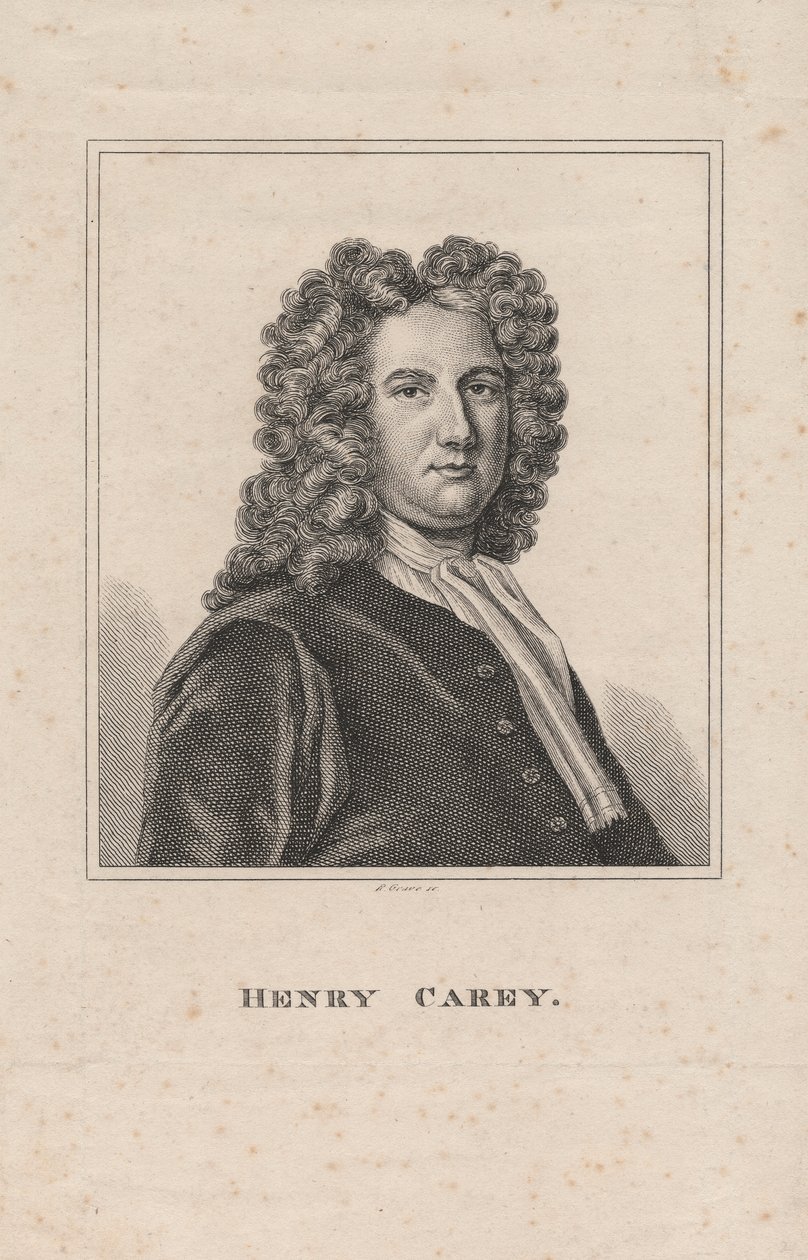 Henry Carey, gegraveerd door R. Grave, ca. 1800 door James Wasdail