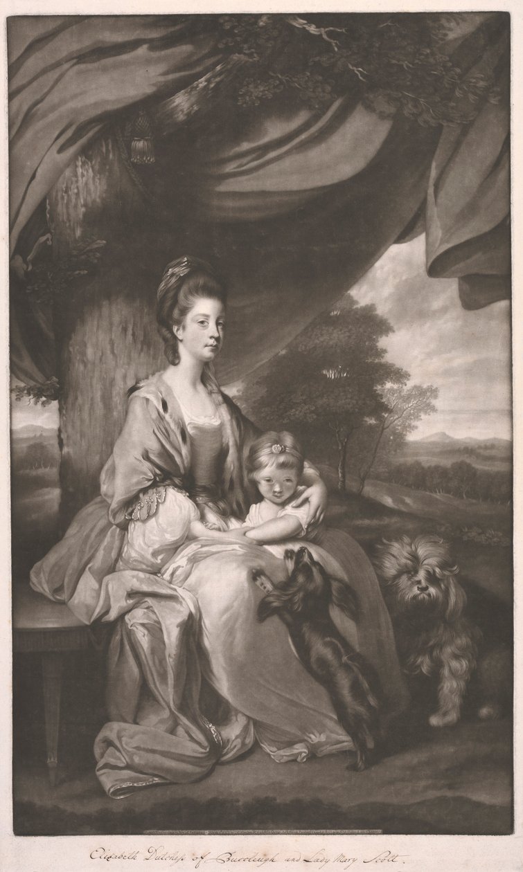 Hertogin van Buccleuch met haar dochter, Lady Mary Scott door James Watson