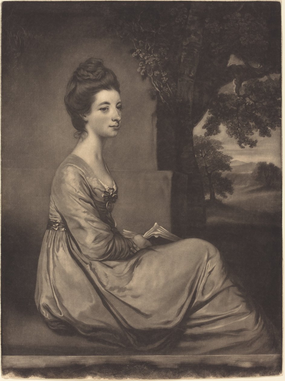 Jemima Gravin Cornwallis door James Watson after Sir Joshua Reynolds