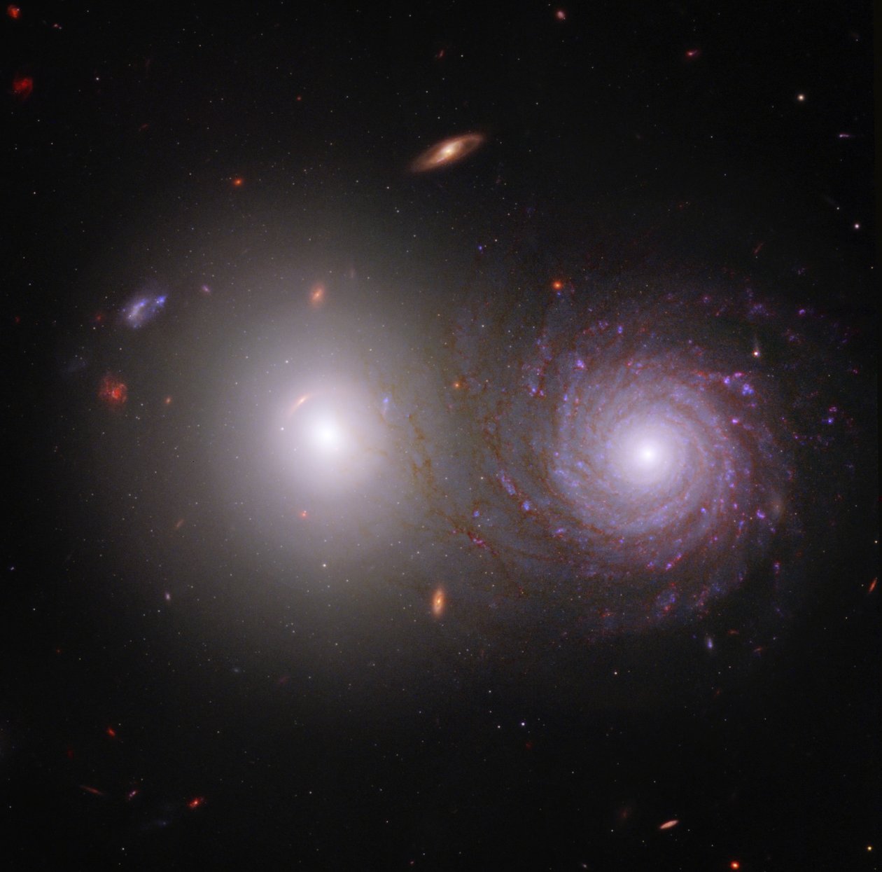 Interagerende Galaxies VV 191 door James Webb Space Telescope (NASA)