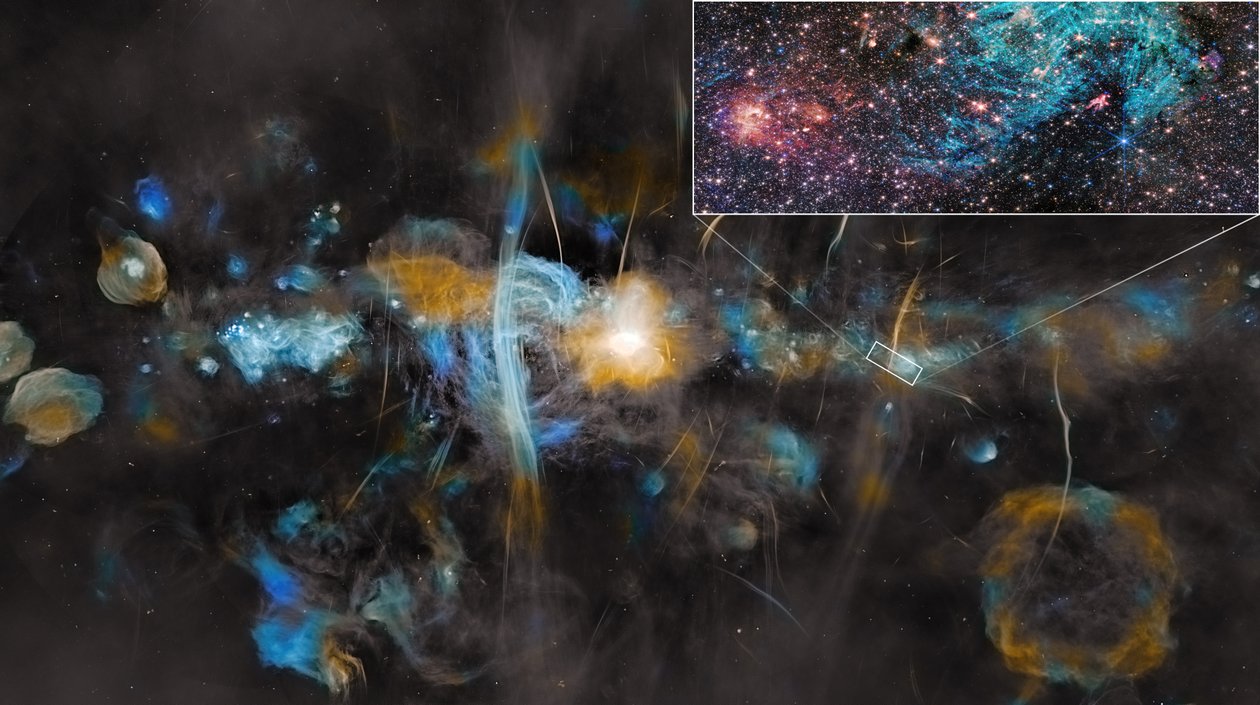 Het centrum van de Melkweg (MeerKAT en Webb) door James Webb Space Telescope (NASA)