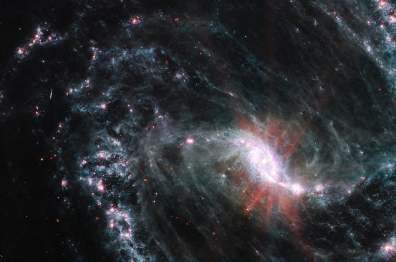 NGC 1365 (MIRI Beeld) door James Webb Space Telescope (NASA)