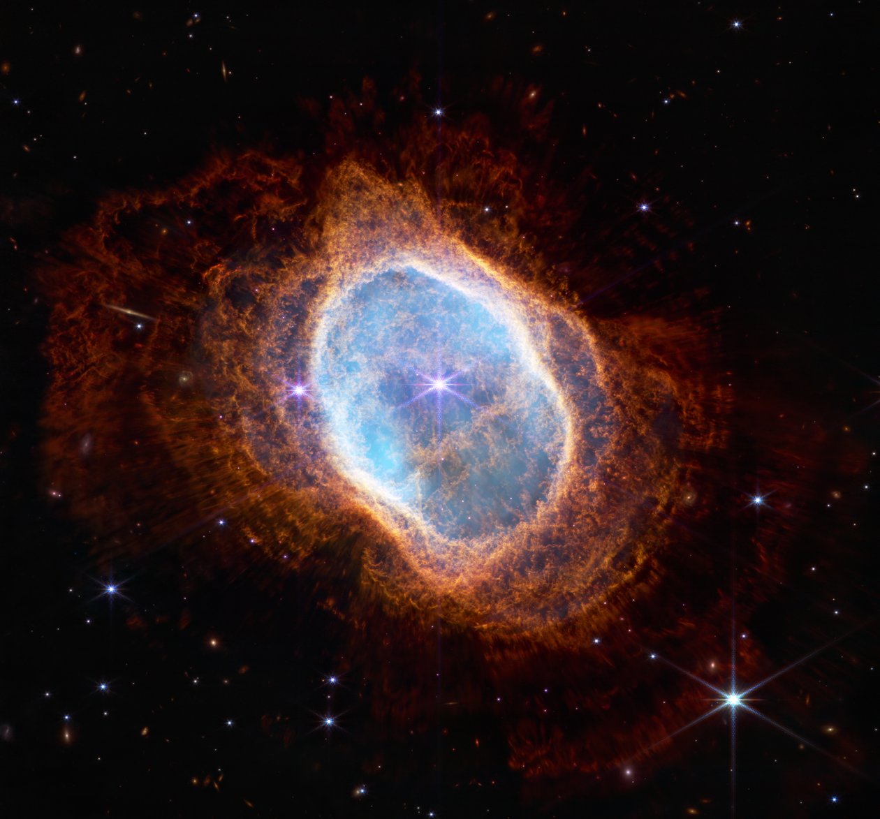 Zuidelijke Ringnevel (NIRCam Beeld) door James Webb Space Telescope (NASA)
