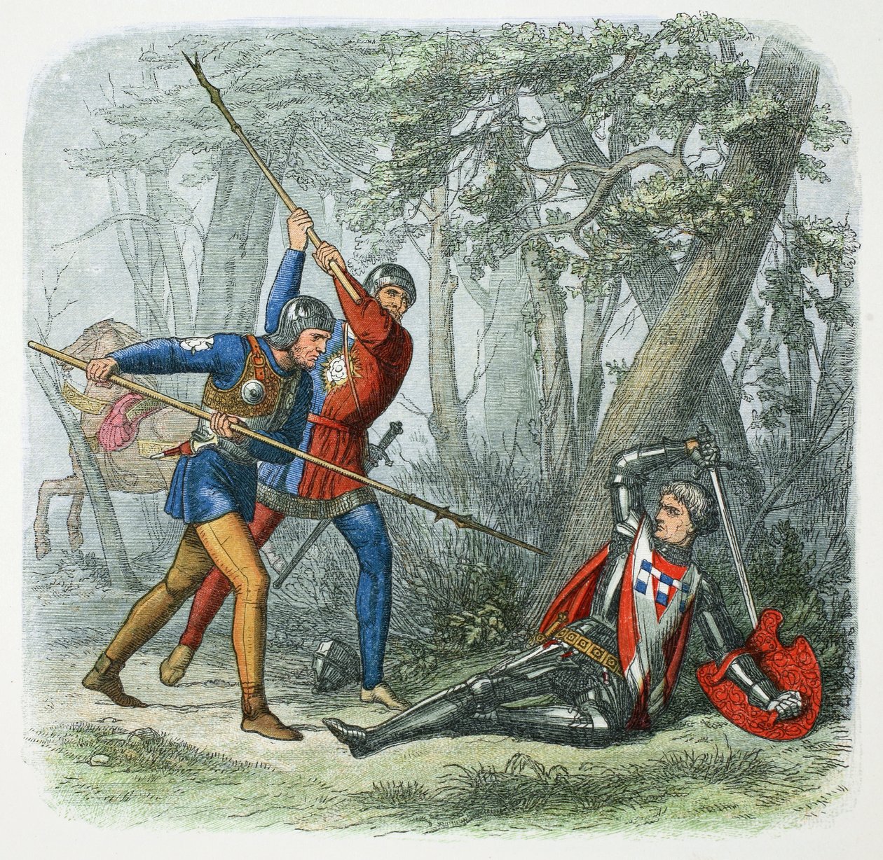 Dood van Warwick de Kingmaker, Slag bij Barnet, 1471, 1864 door James William Edmund Doyle