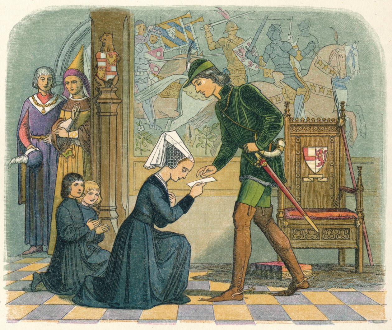 Edward IV en Lady Elizabeth Grey, 1464, 1864 door James William Edmund Doyle