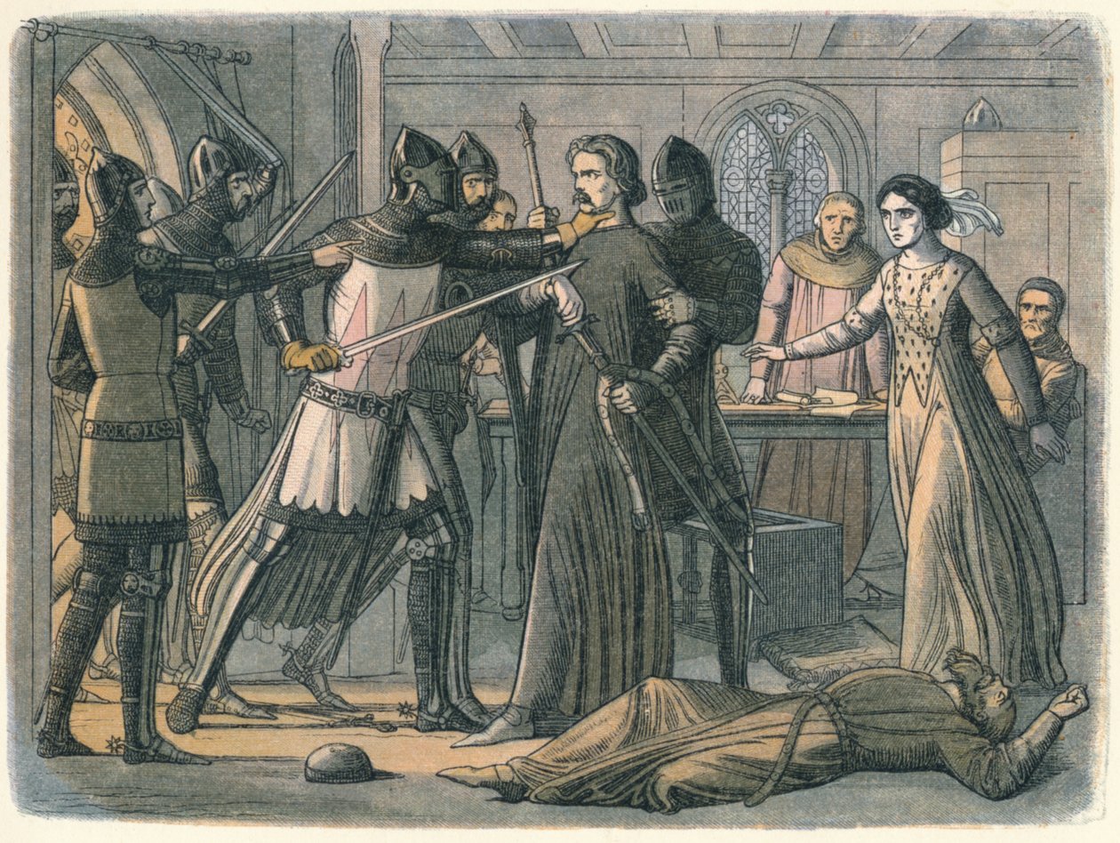 Mortimer gevangen genomen door de koning, 1325, 1864 door James William Edmund Doyle