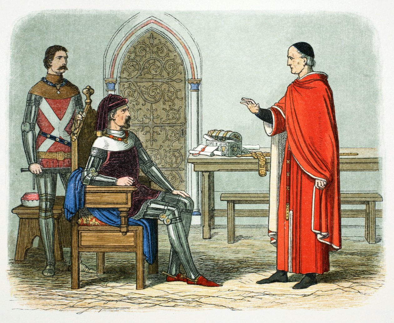 Sir William Gascoigne weigert een prelaat of edelman te veroordelen, 1405, 1864 door James William Edmund Doyle