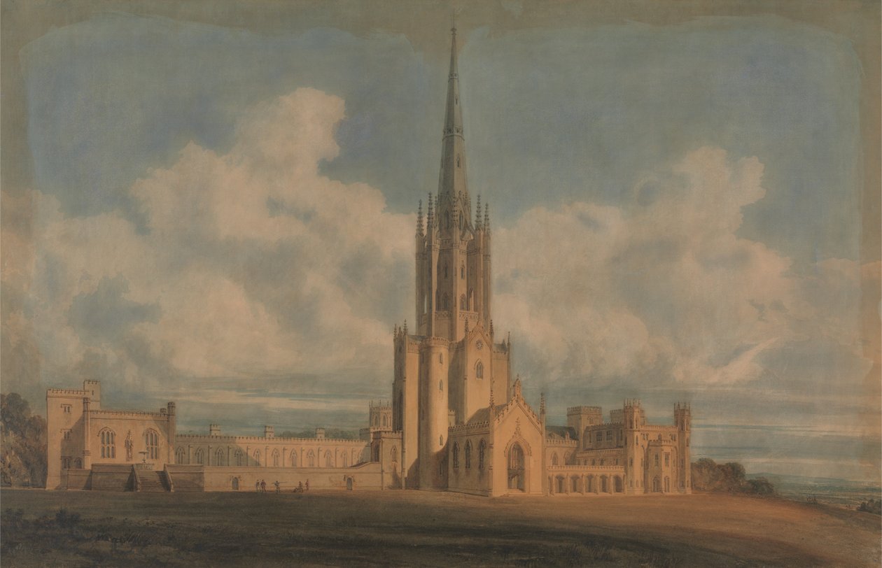Ontwerpvoorstel voor Fonthill Abbey, Wiltshire door James Wyatt