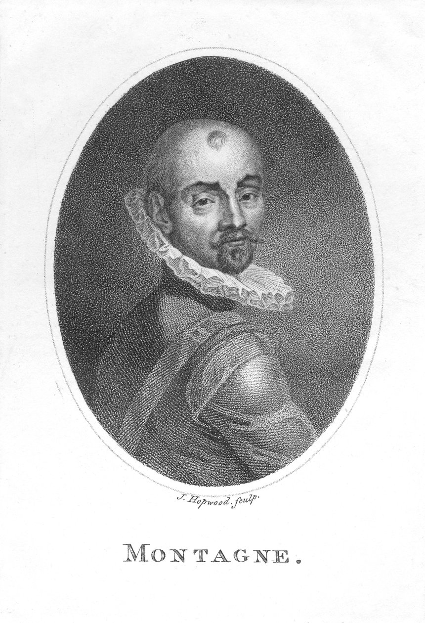 Portret van Michel de Montaigne door James, the Elder Hopwood