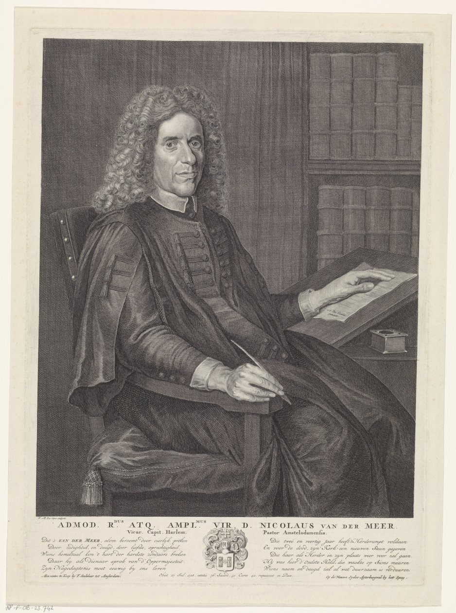 Portret van Nicolaas van der Meer door Jan Anthonie Coxie