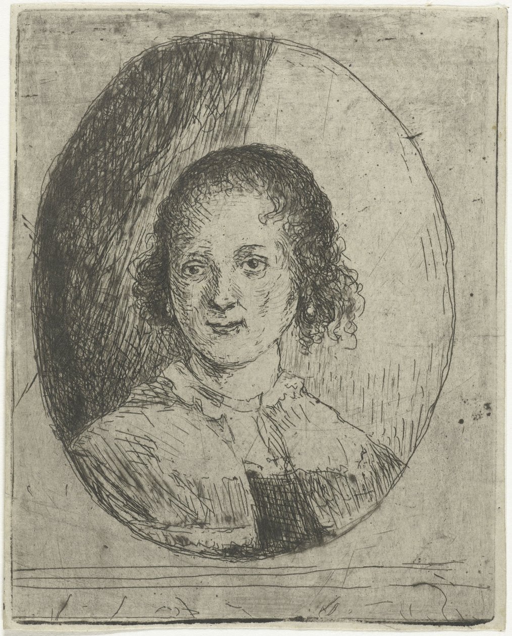 Portret van Christina Chalon door haar broer Jan Chalon door Jan Chalon