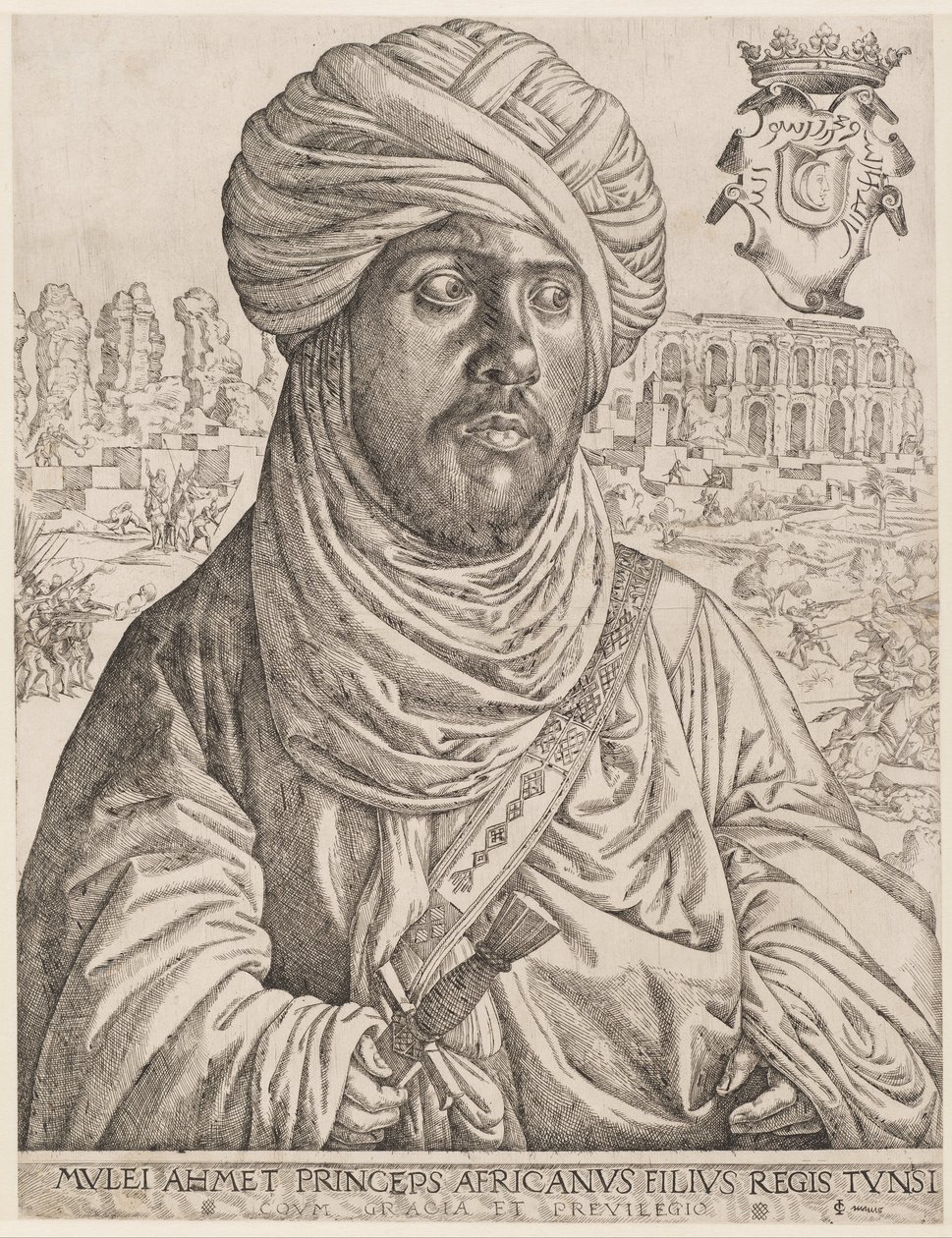 Portret van Mulay Ahmad door Jan Cornelisz Vermeyen