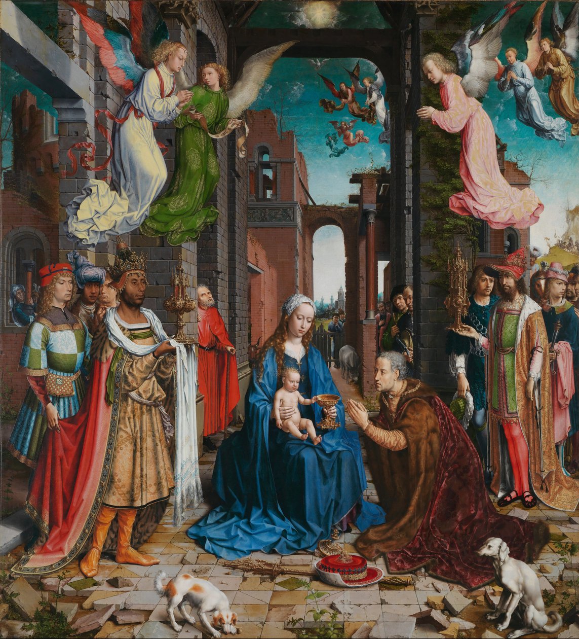 Aanbidding der wijzen, 1510-5 door Jan Gossaert
