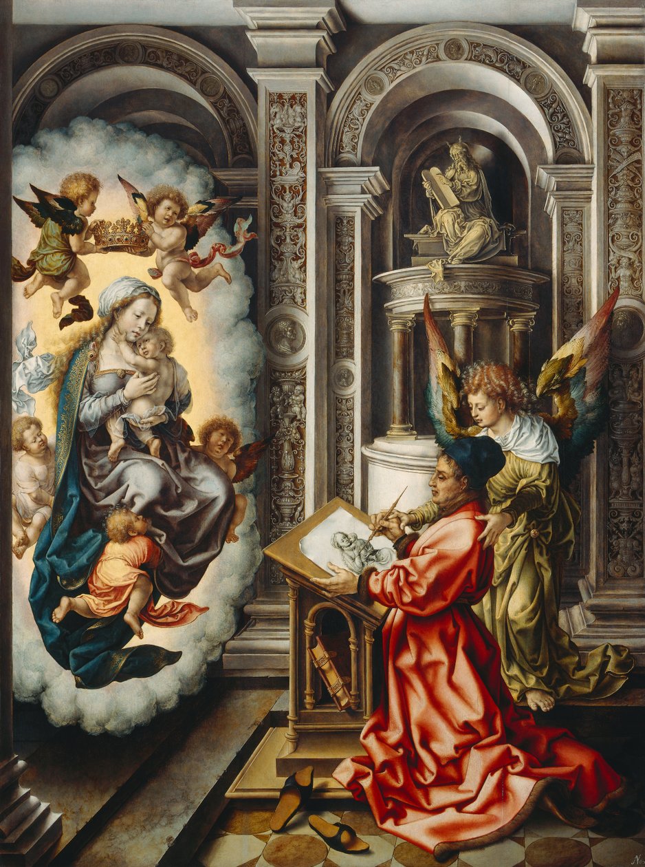 Sint Lucas Schildert de Madonna door Jan Gossaert