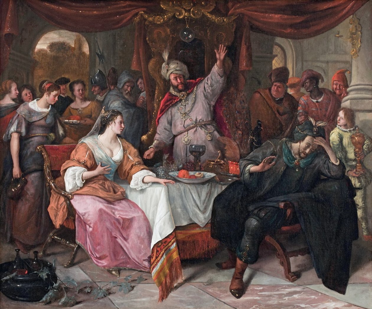 De woede van Ahasveros door Jan Havickszoon Steen