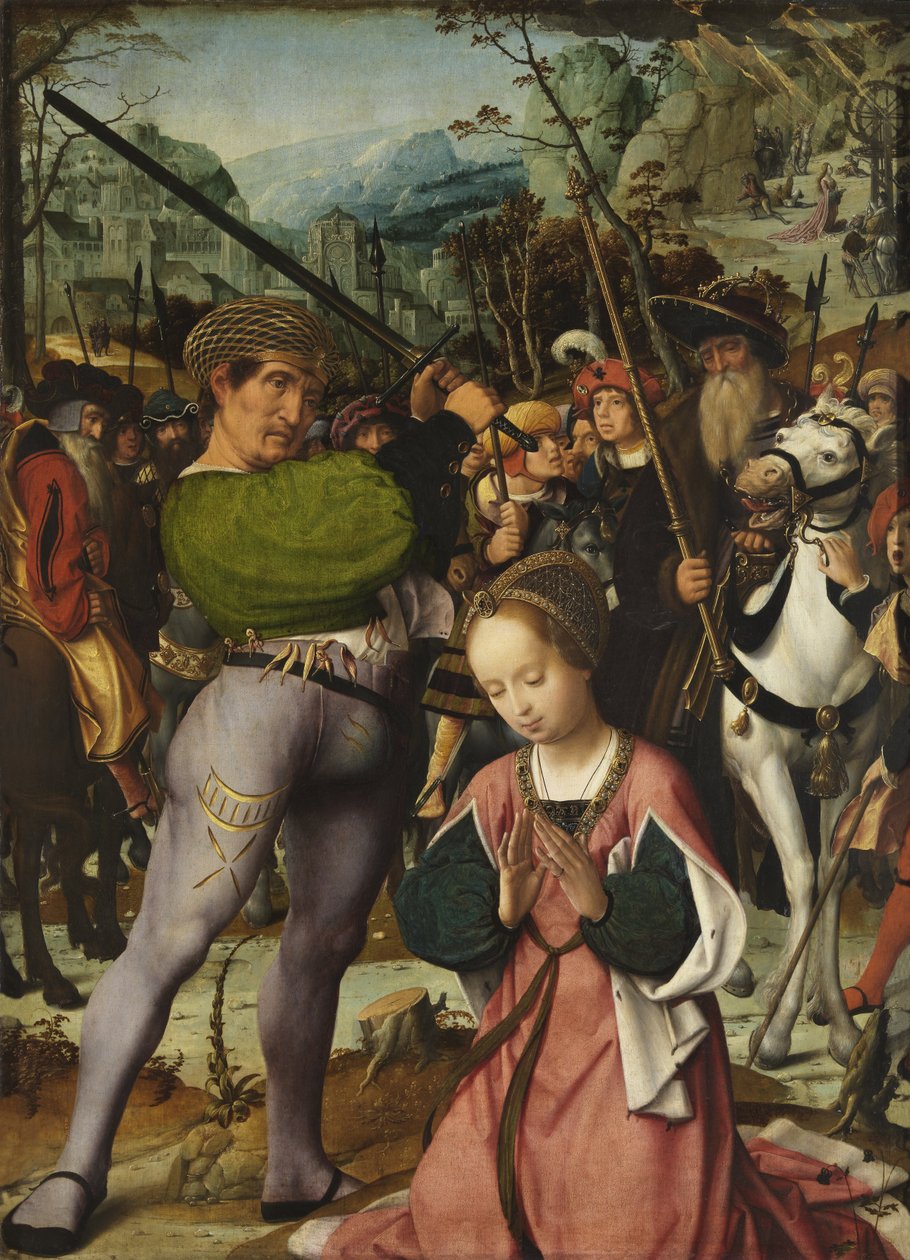 Het martelaarschap van St. Catharina door Jan Provoost