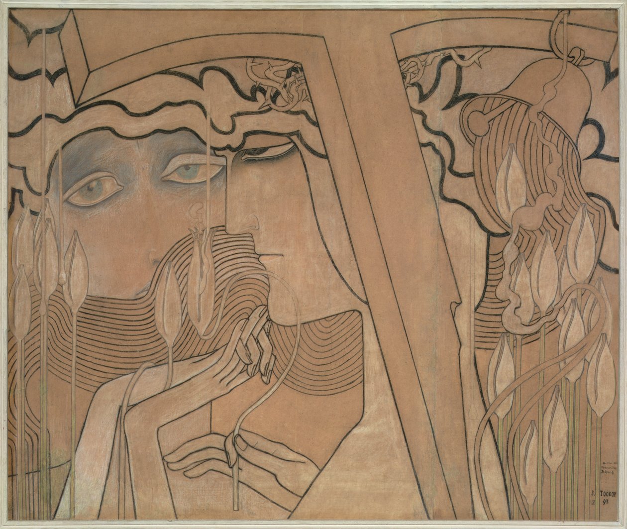 Het verlangen en de voldoening, 1893 door Jan Toorop