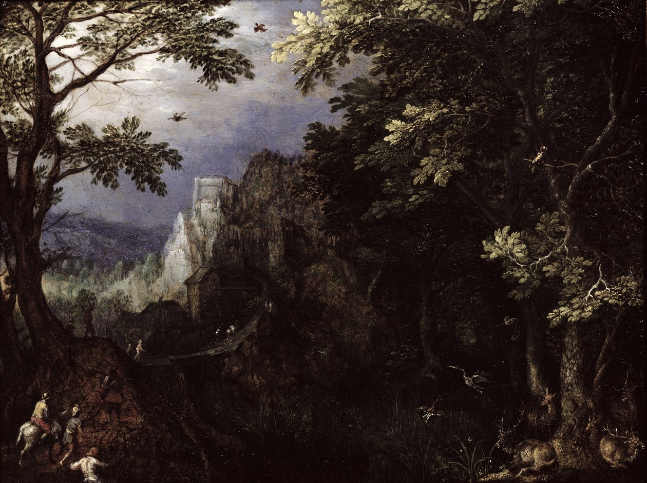 Berglandschap door Jan the Elder Brueghel