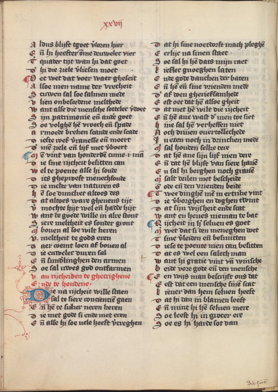 Die Dietsche Doctrinale door Jan van Boendale  