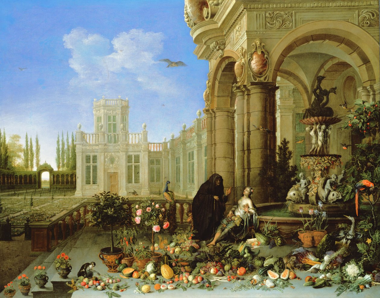 Vertumnus en Pomona door Jan van Kessel the Elder