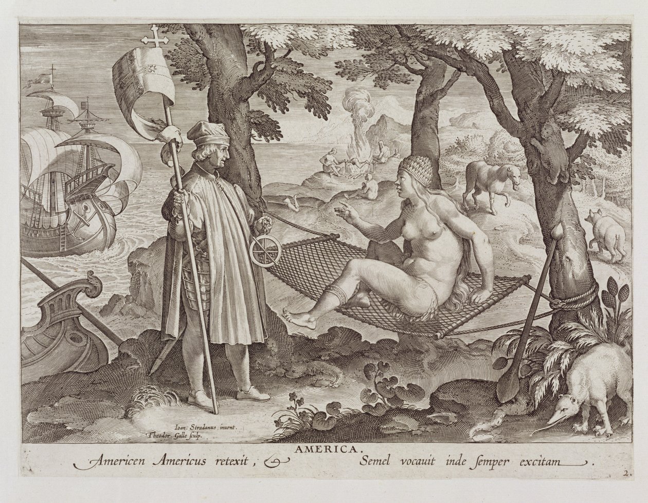 Columbus ontdekt Amerika, plaat 2 uit 