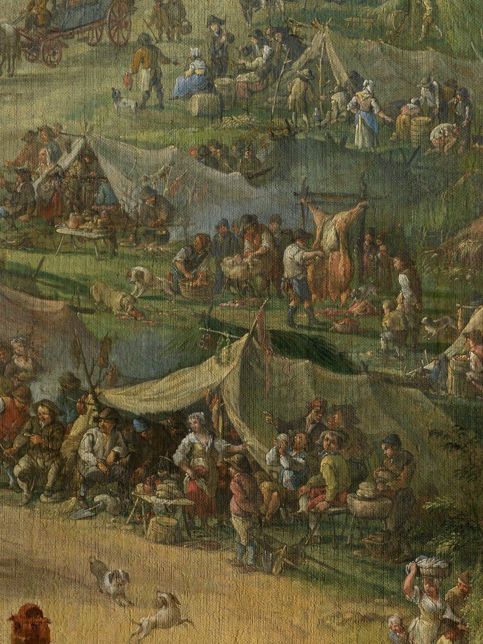 Graven van het Gentse kanaal (detail) door Jan Anton Garemyn