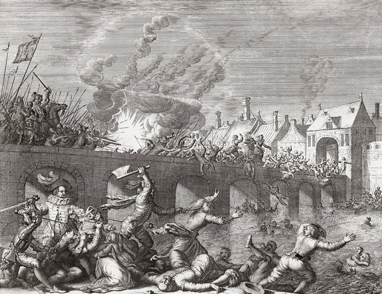 Siege of Maastricht door Jan (after) Luyken