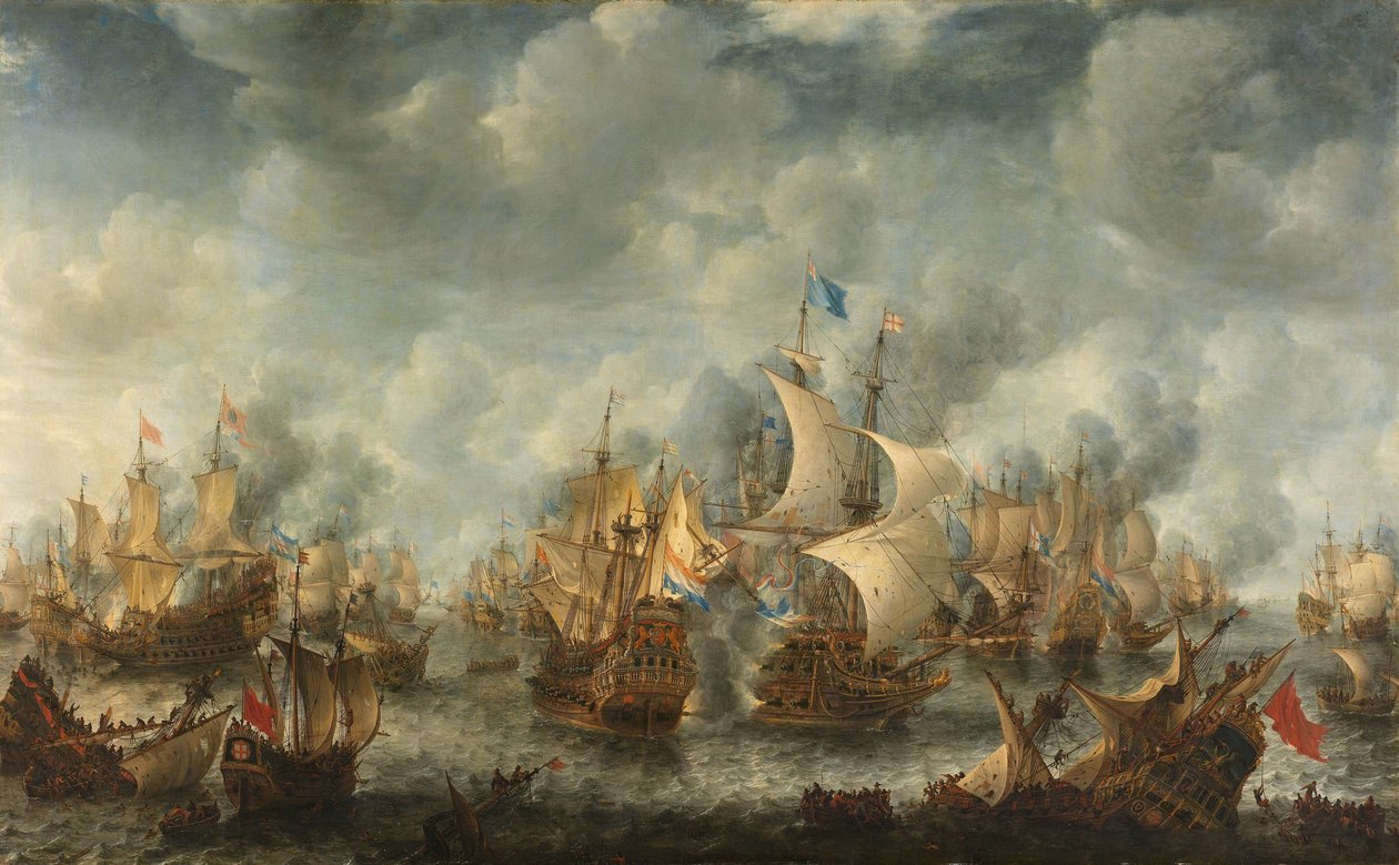 De Slag bij Terheide, 10 augustus 1653 door Jan Abrahamsz. Beerstraten