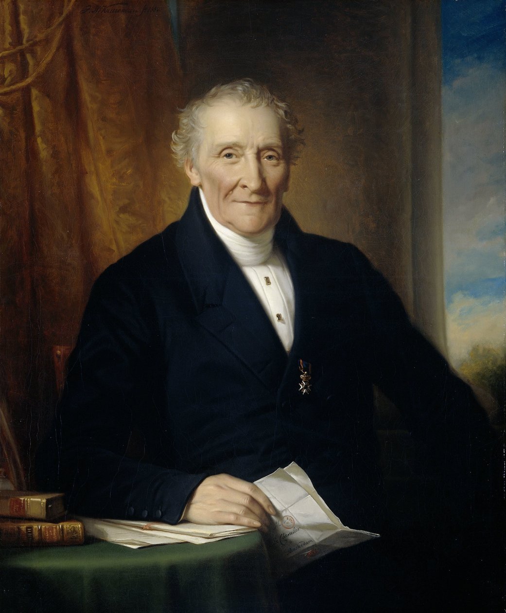 Rodolphe le Chevalier (1777-1865), Amsterdamse koopman en een van de drie oprichters van de Hollandse Spoorwegmaatschappij door Jan Adam Kruseman