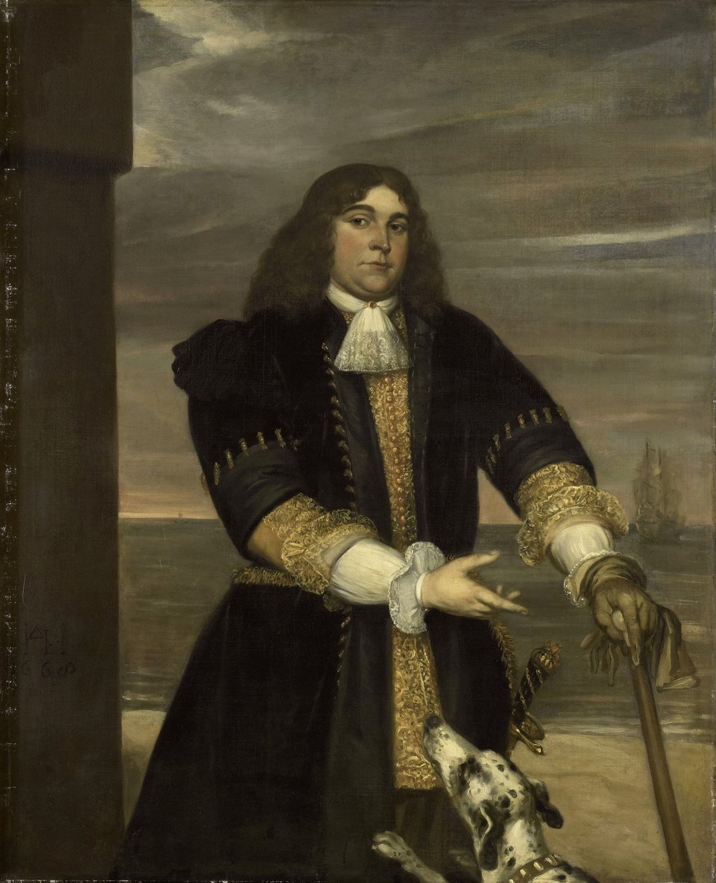 Dutch: Jan van Gelder (1647-73). Kapitein ter zee, stiefzoon van Michiel Adriaensz de Ruyter Portrait of Jan Pauwelsz. van Gelder door Jan Andrea Lievens