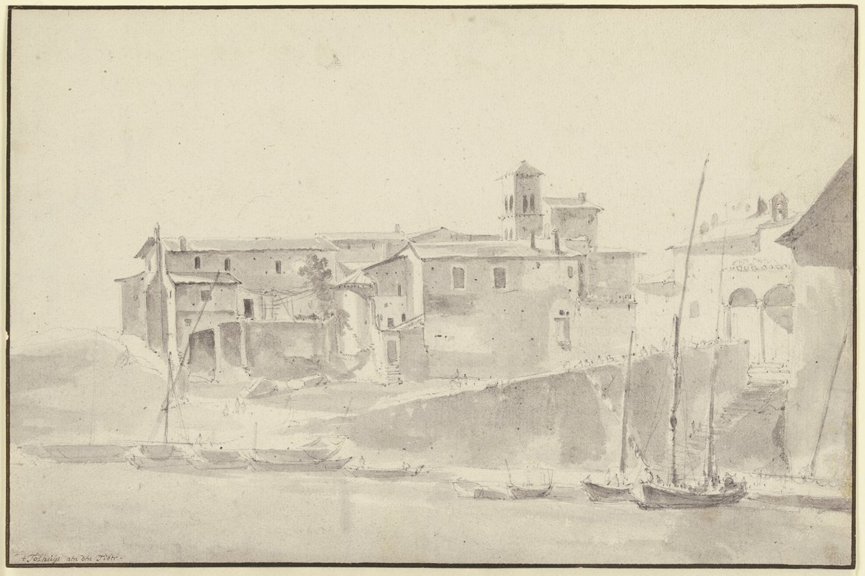 ’t Tolhuis aan de Tiber door Jan Asselijn