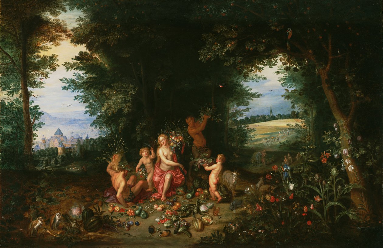 Landschap met Ceres (Allegorie op de Aarde) door Jan & Balen Hendrik van (1575-1632) Brueghel