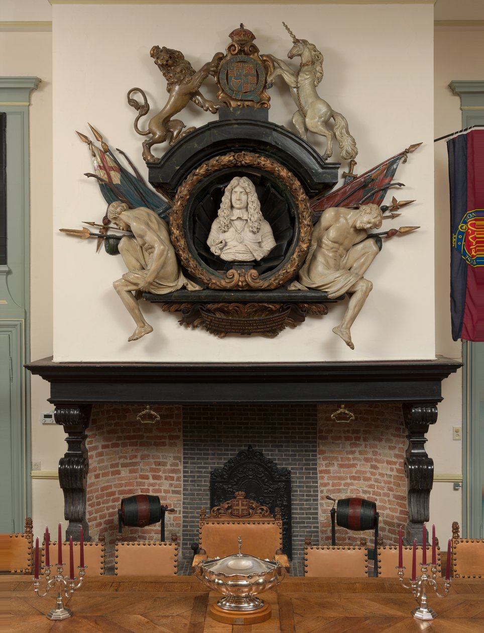 Herdenkingsteken voor Charles II door Jan Baptist van Meunincxhove