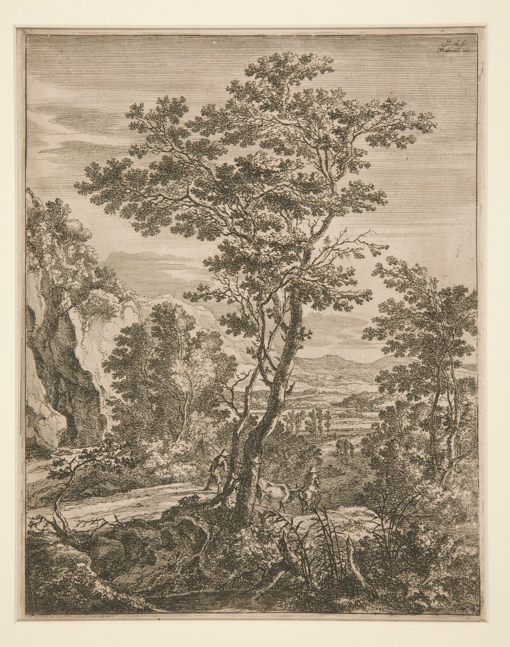 Landschap met een grote boom door Jan Both