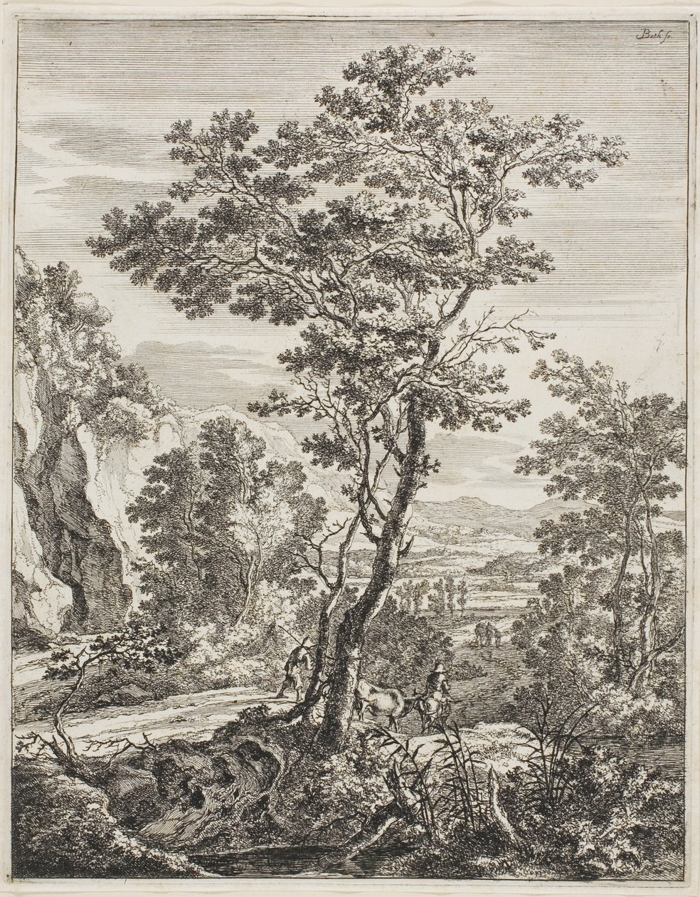 De grote boom, uit Rechtopstaande Italiaanse landschappen door Jan Both