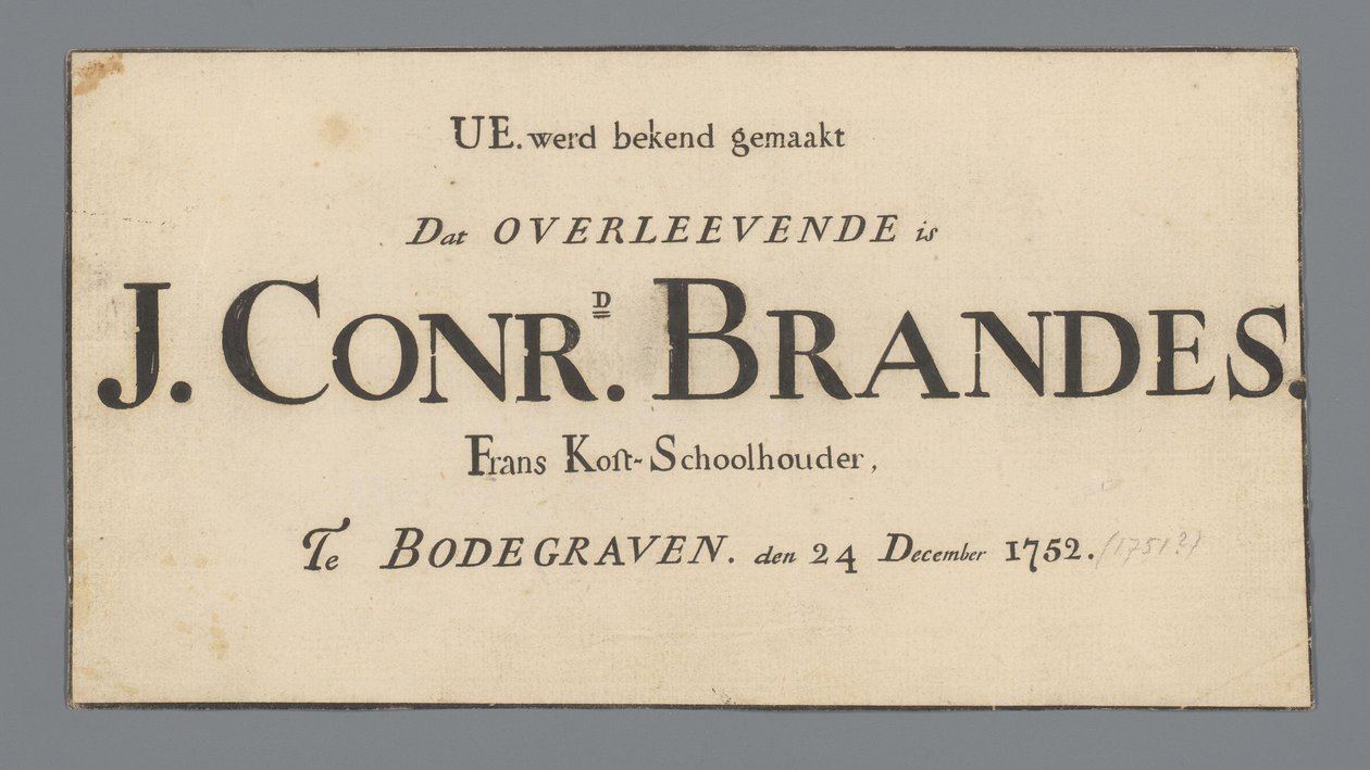 Bescheiden van Jan Brandes door Jan Brandes